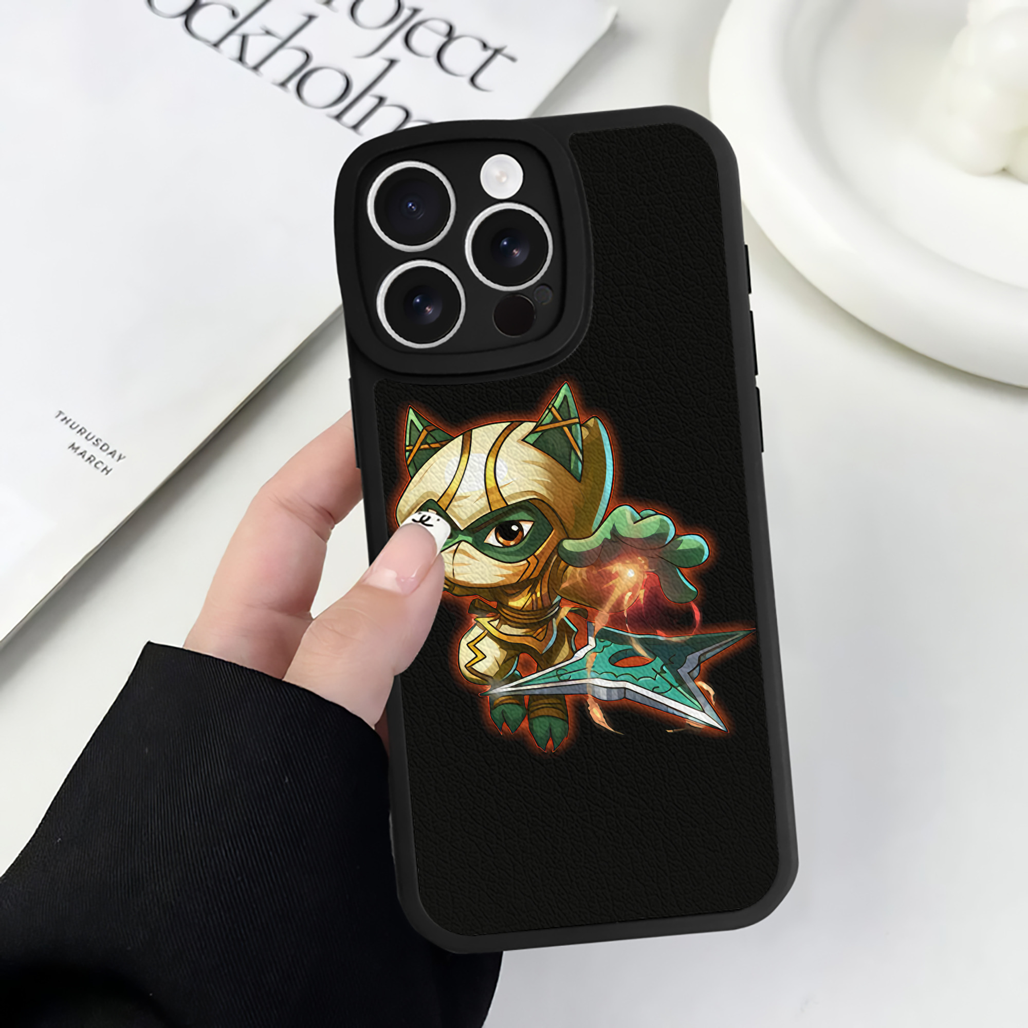 （画像用） リーグ・オブ・レジェンド League of Legends LOL 【iPhone 16シリーズ対応】シリコンスマホケース（レザー調） 材質：シリコン